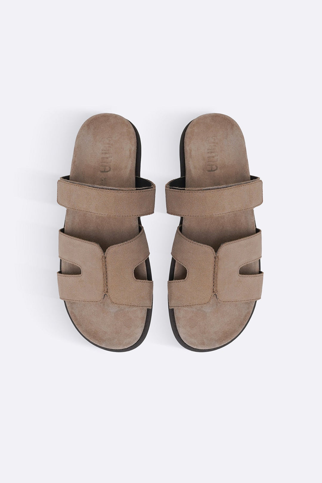 TAUPE CLASSIC SUEDE LEATHER SLIDE