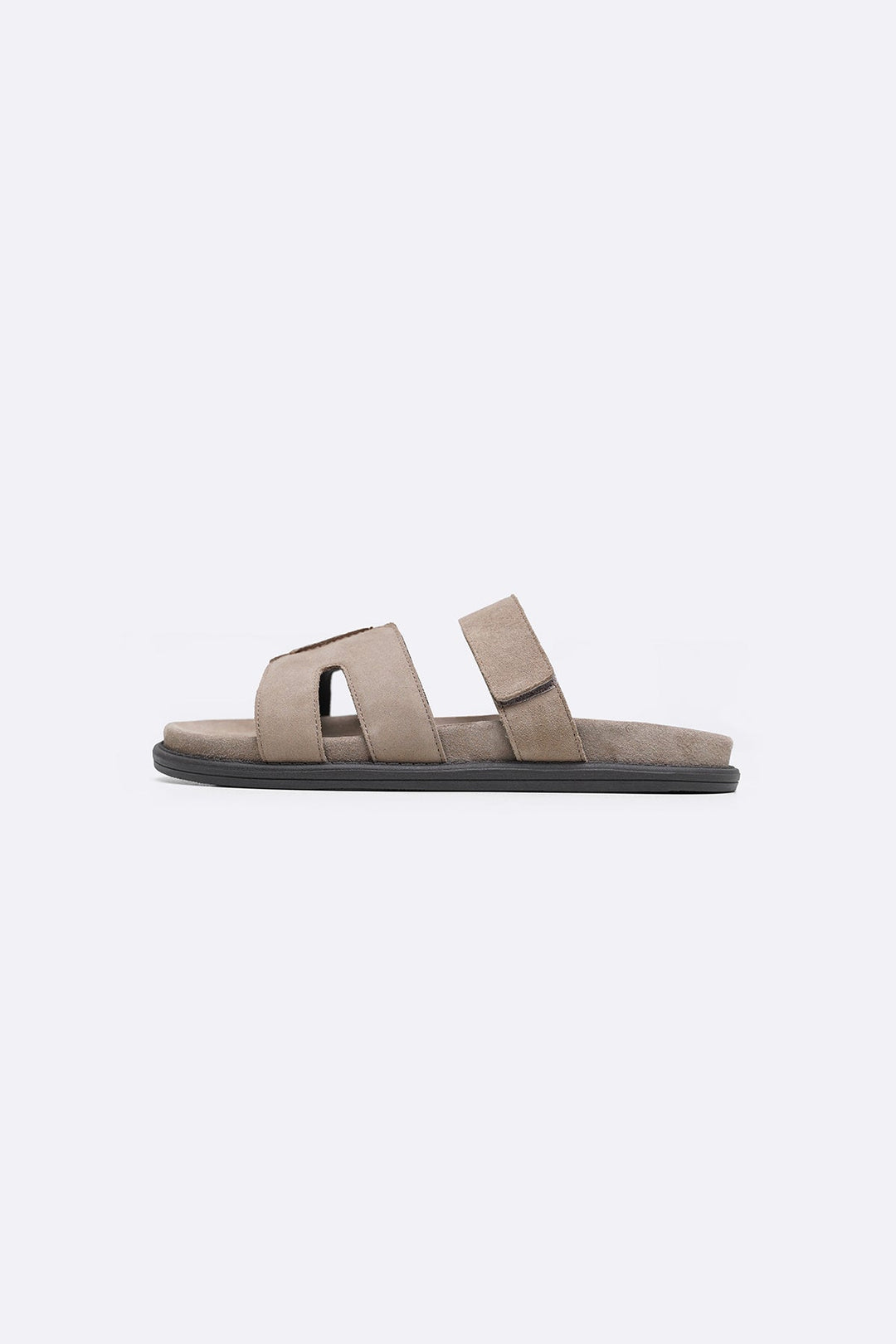 TAUPE CLASSIC SUEDE LEATHER SLIDE