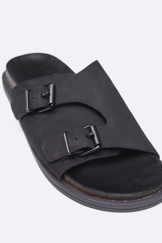 VANTA LEATHER SLIDES