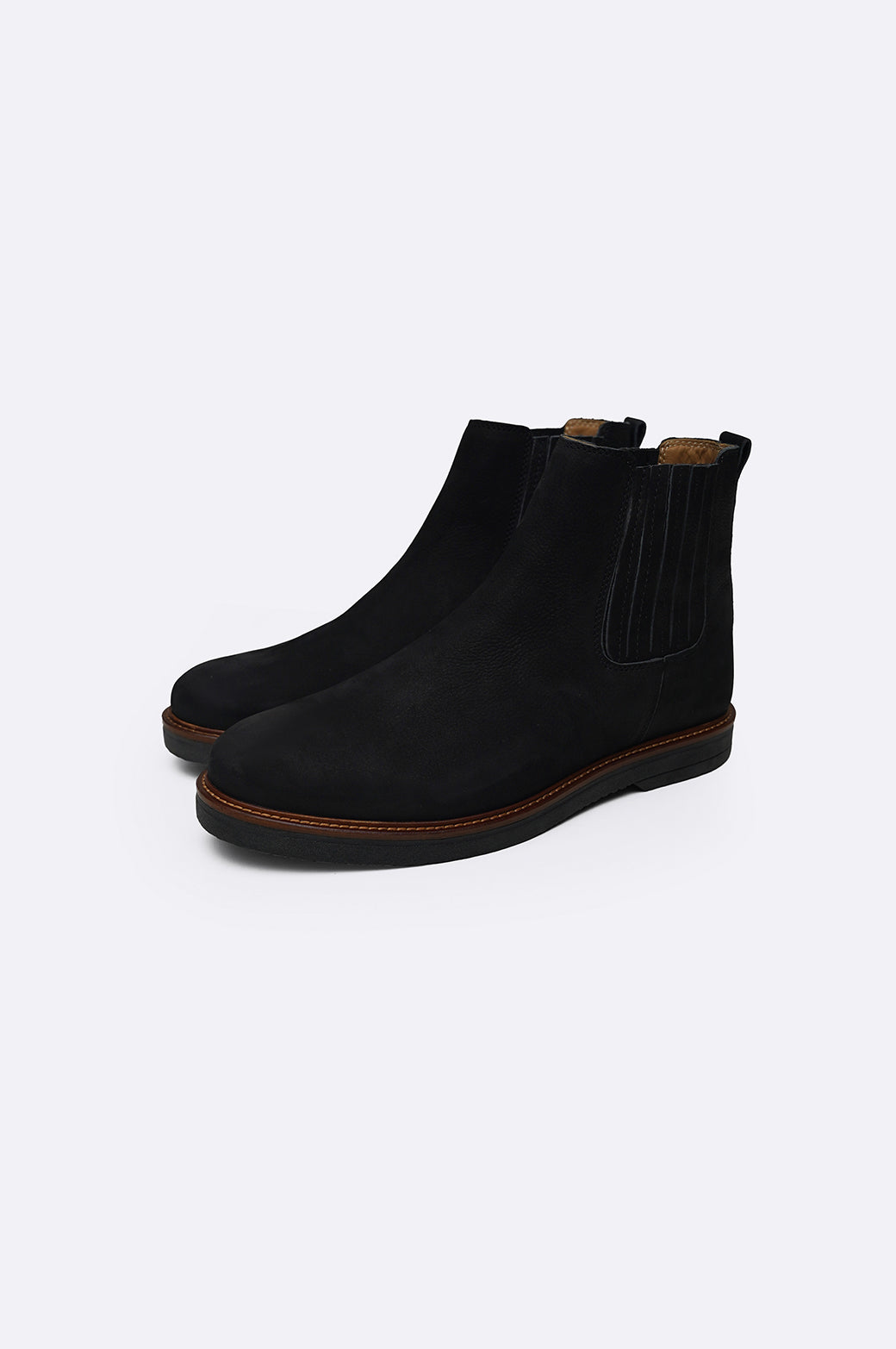 BLACK NUBUCK LEATHER CHELSEAS