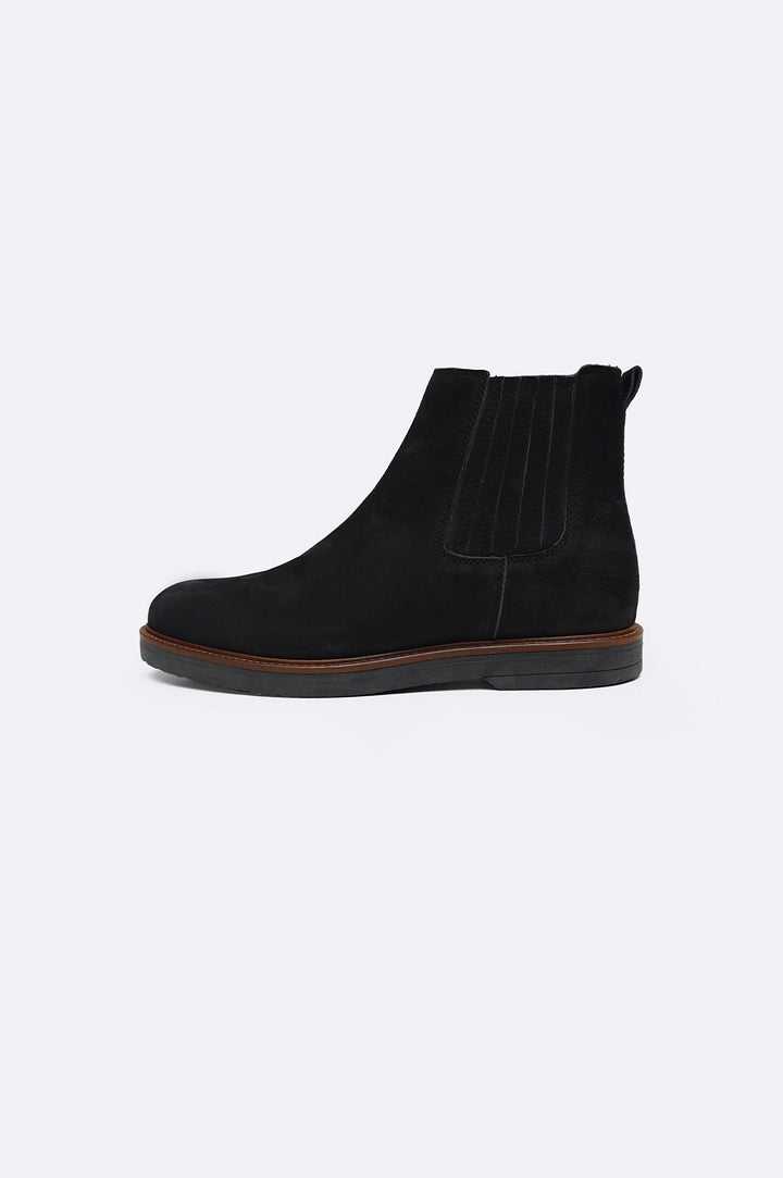 BLACK NUBUCK LEATHER CHELSEAS