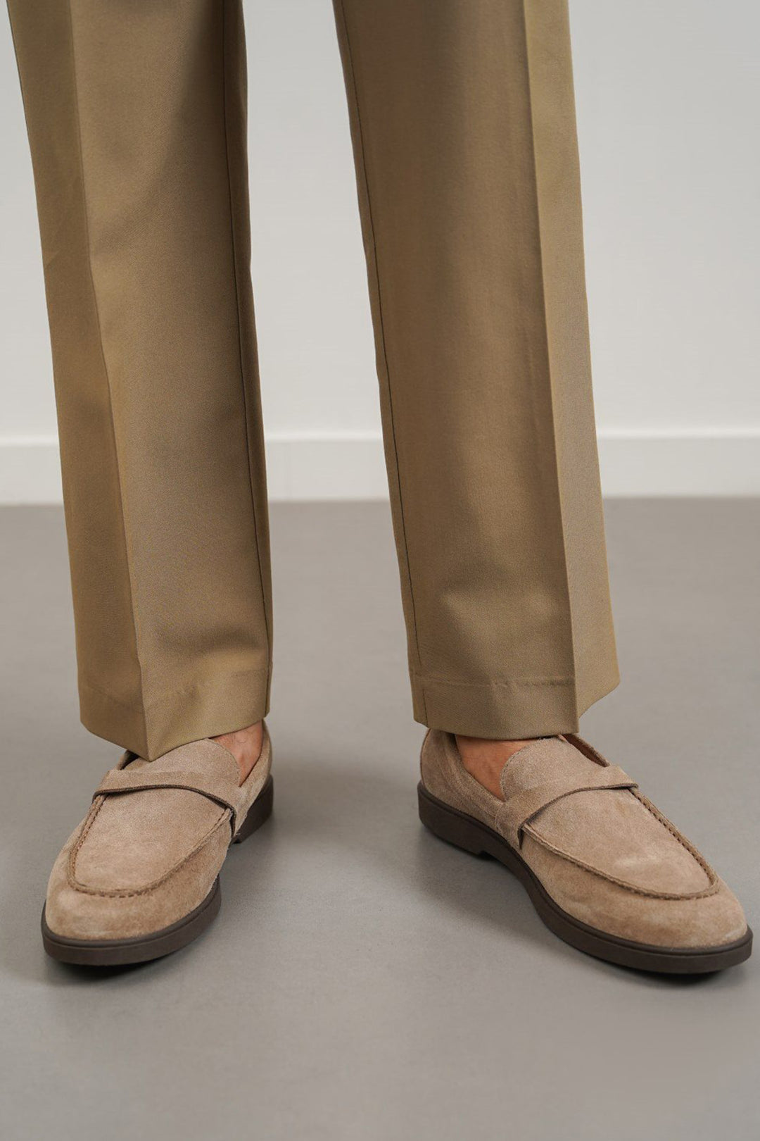 SAND SUEDE LEATHER LOAFERS