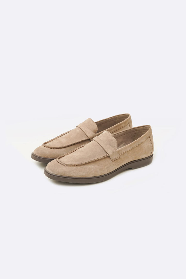 SAND SUEDE LEATHER LOAFERS