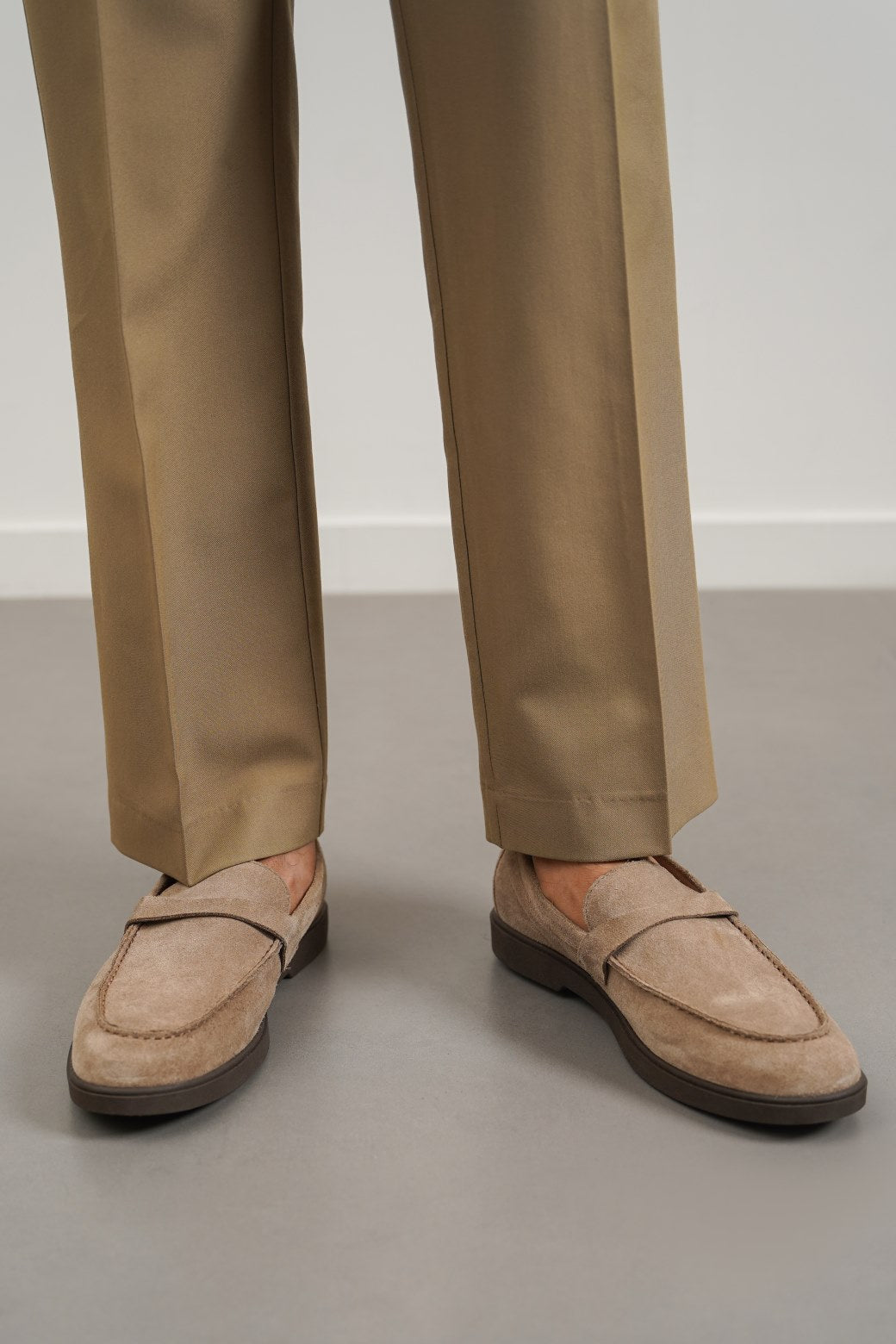 SAND SUEDE LEATHER LOAFERS