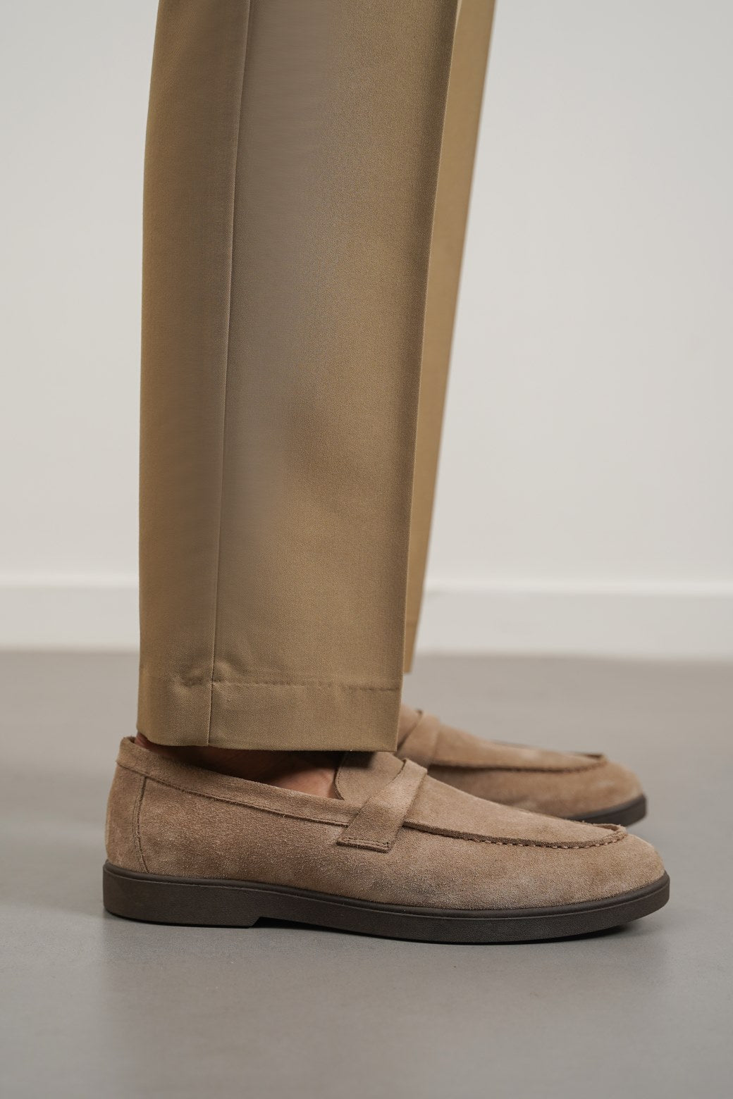 SAND SUEDE LEATHER LOAFERS