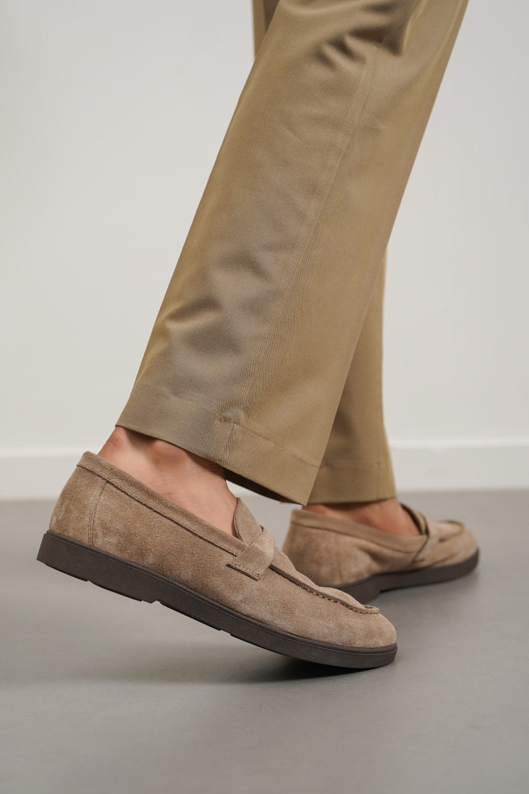 SAND SUEDE LEATHER LOAFERS