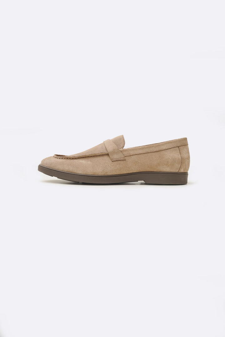 SAND SUEDE LEATHER LOAFERS