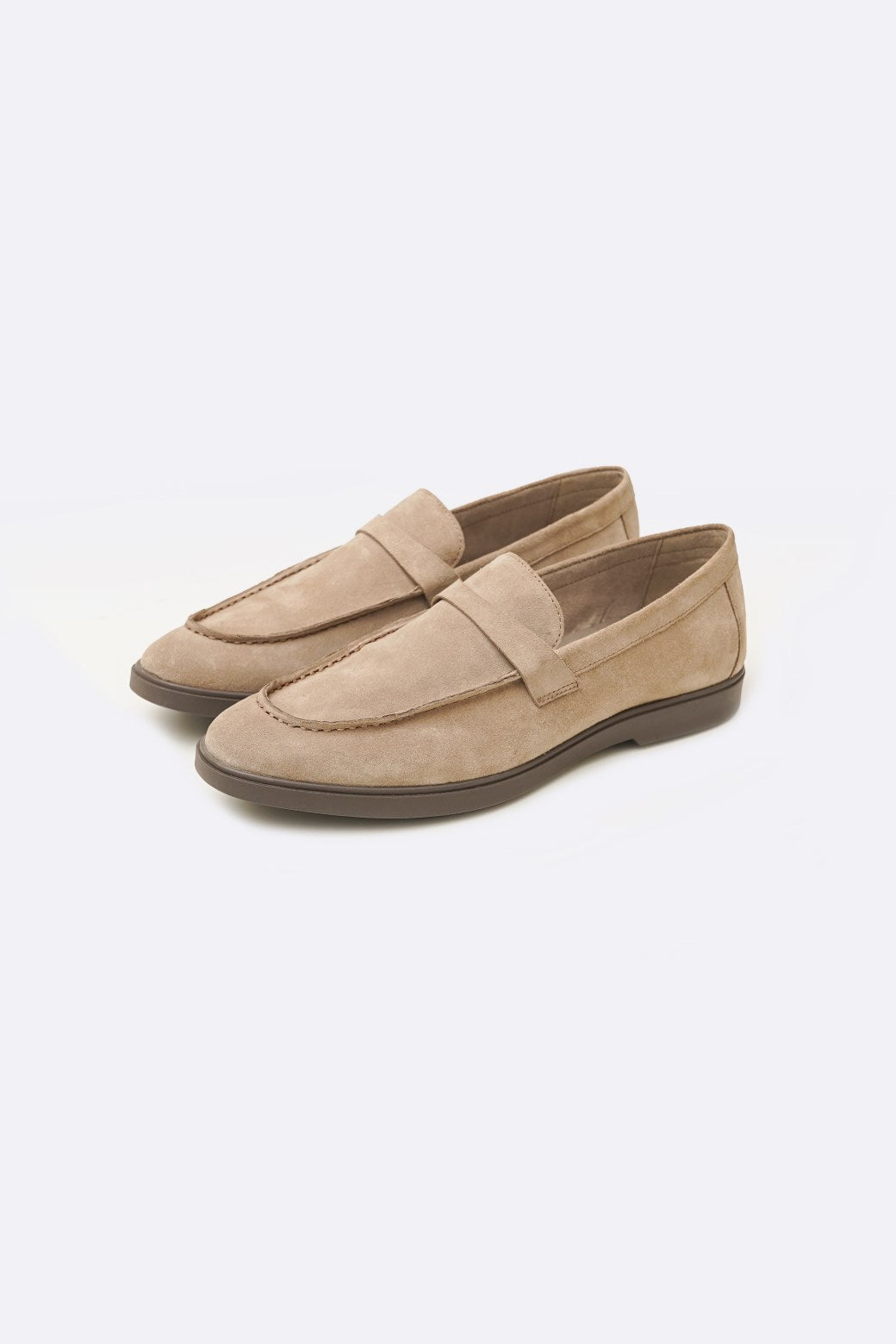 SAND SUEDE LEATHER LOAFERS