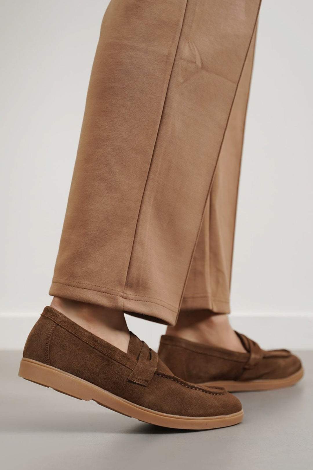 DARK BROWN SUEDE LEATHER LOAFERS