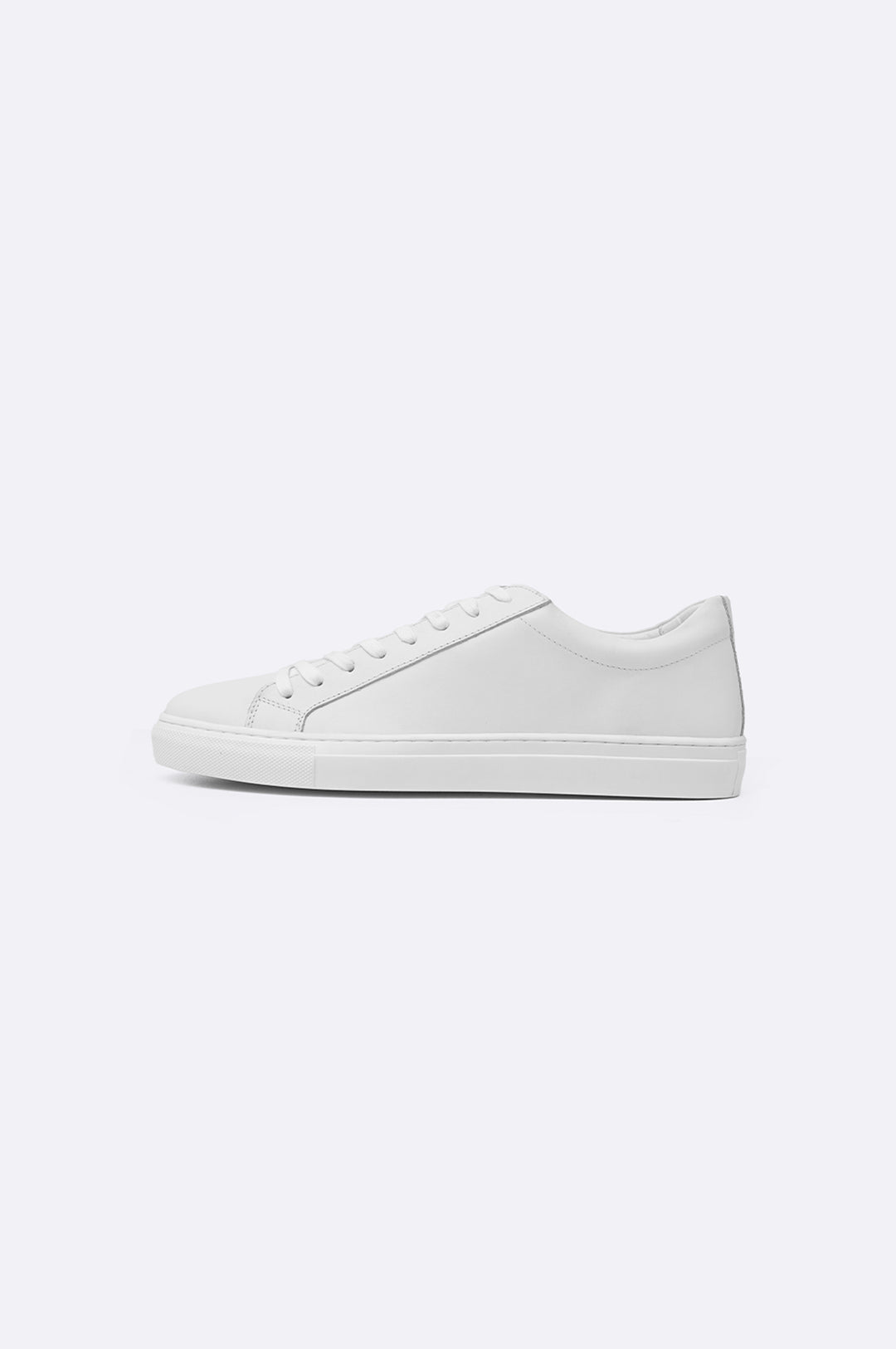 WHITE SLEEK LEATHER SNEAKERS