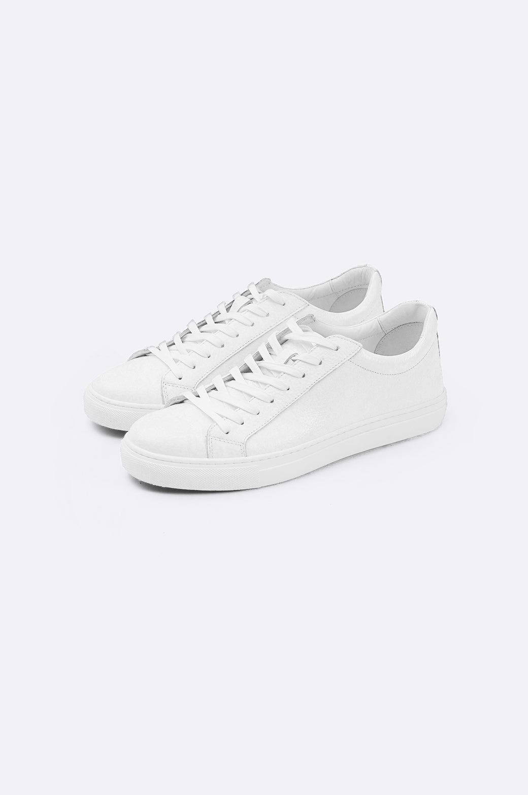 WHITE LOW-TOP SNEAKERS