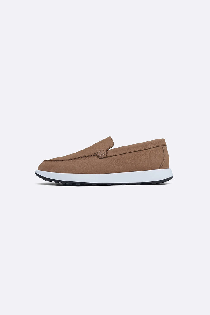 TAUPE AIR LEATHER LOAFERS