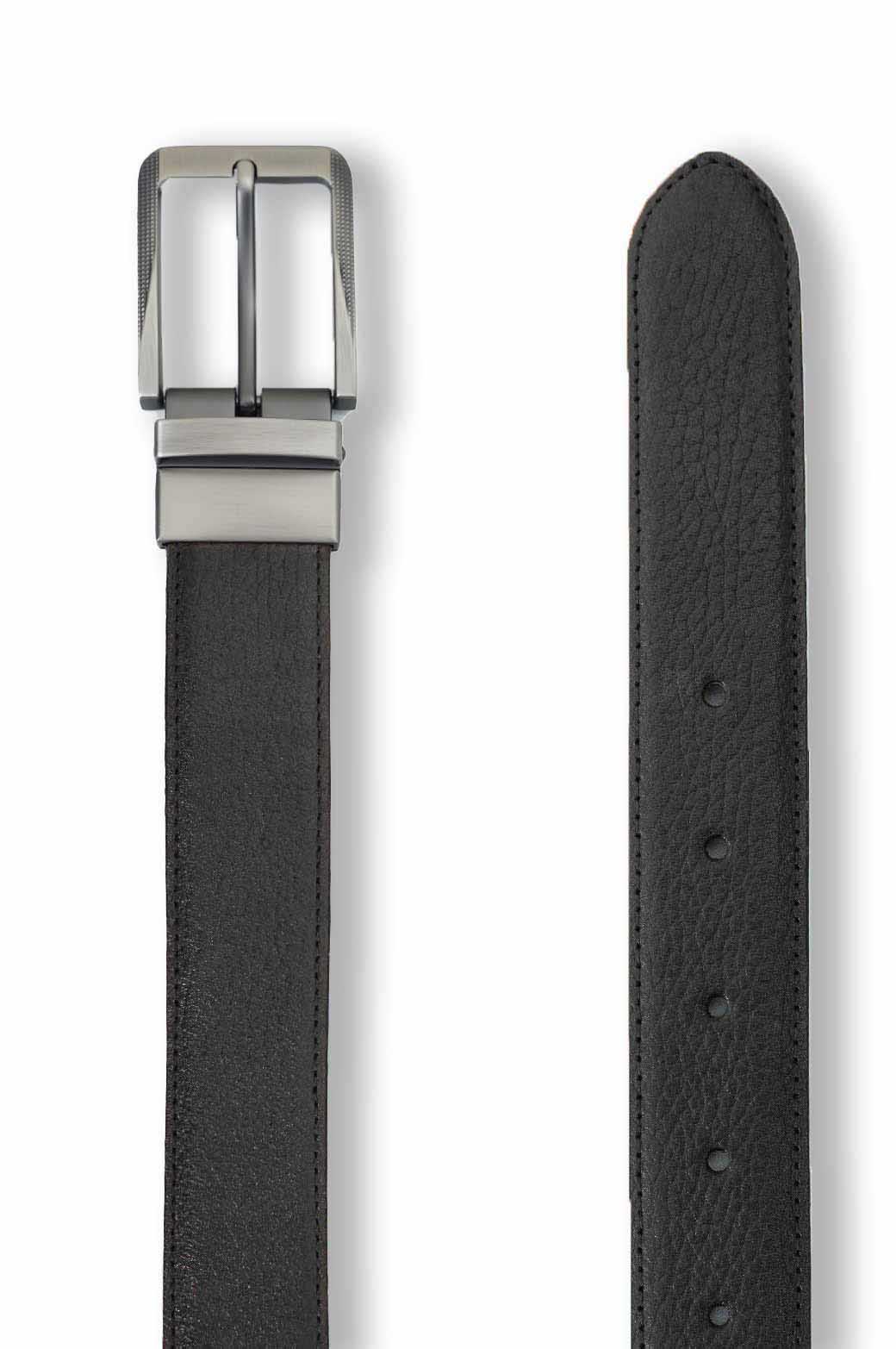 BLACK FORMAL LEATHER BELT