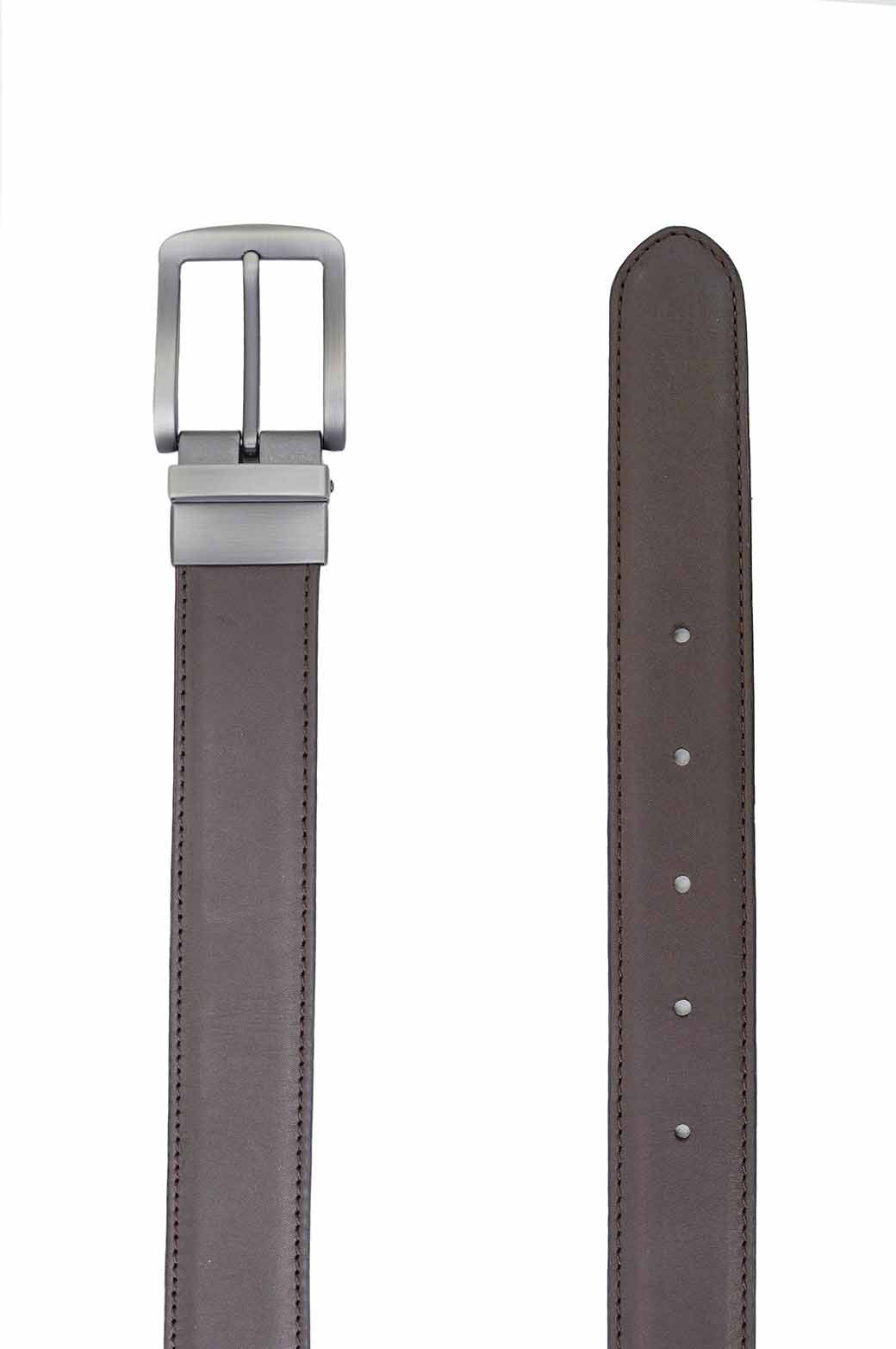 DARK BROWN FORMAL LEATHER BELT