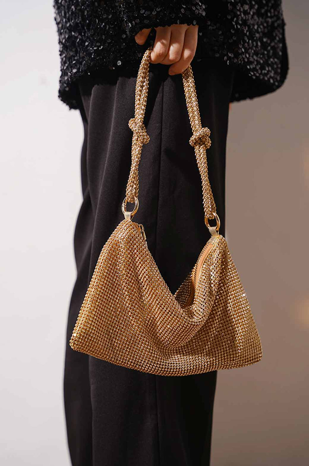 GOLD SUNDOWNER SHOULDER BAG