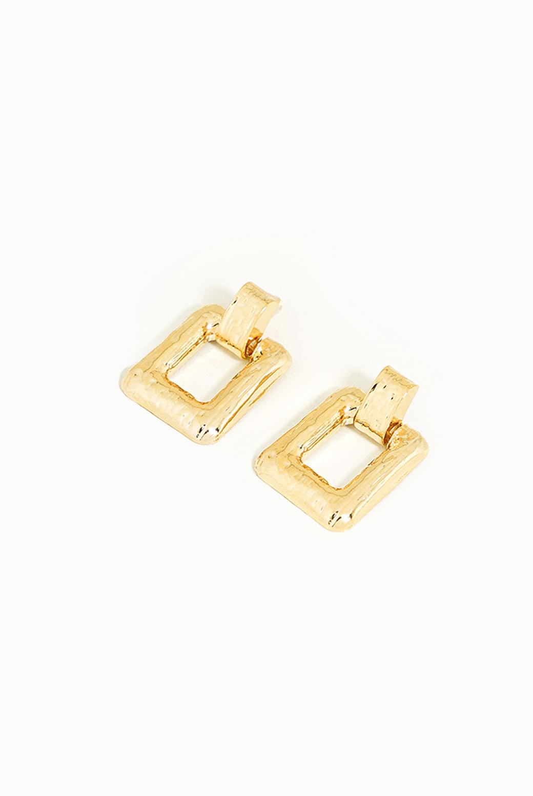 GOLD SQUARE EARRING
