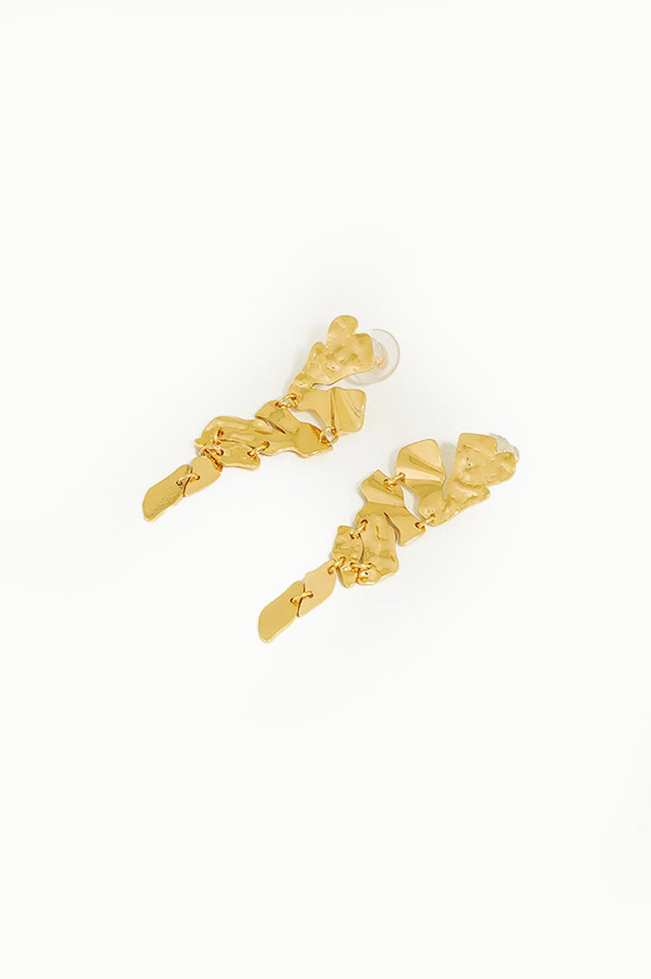 GOLD ABSTRACT DROP EARRING