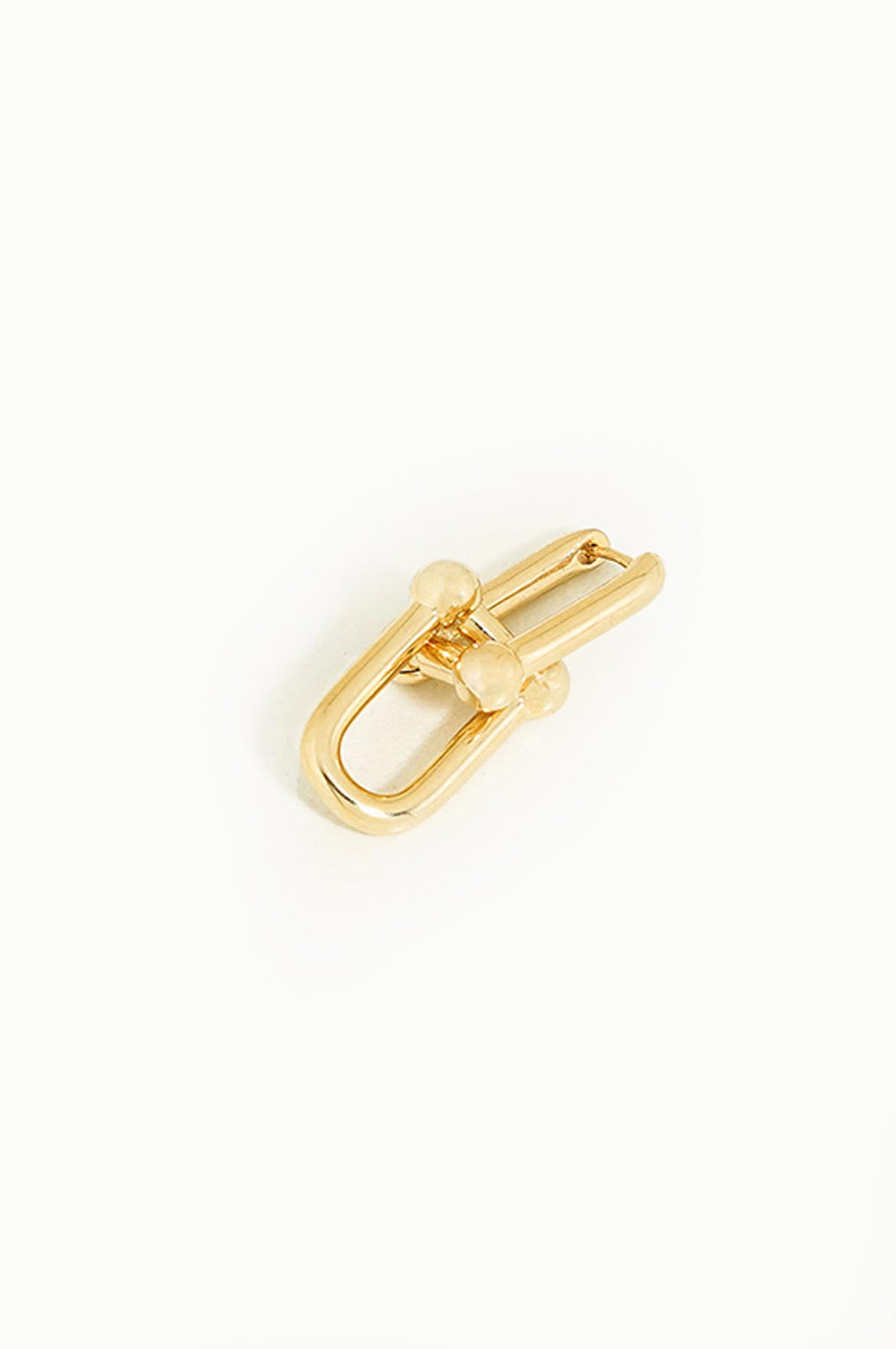 GOLD U LINK EARRING