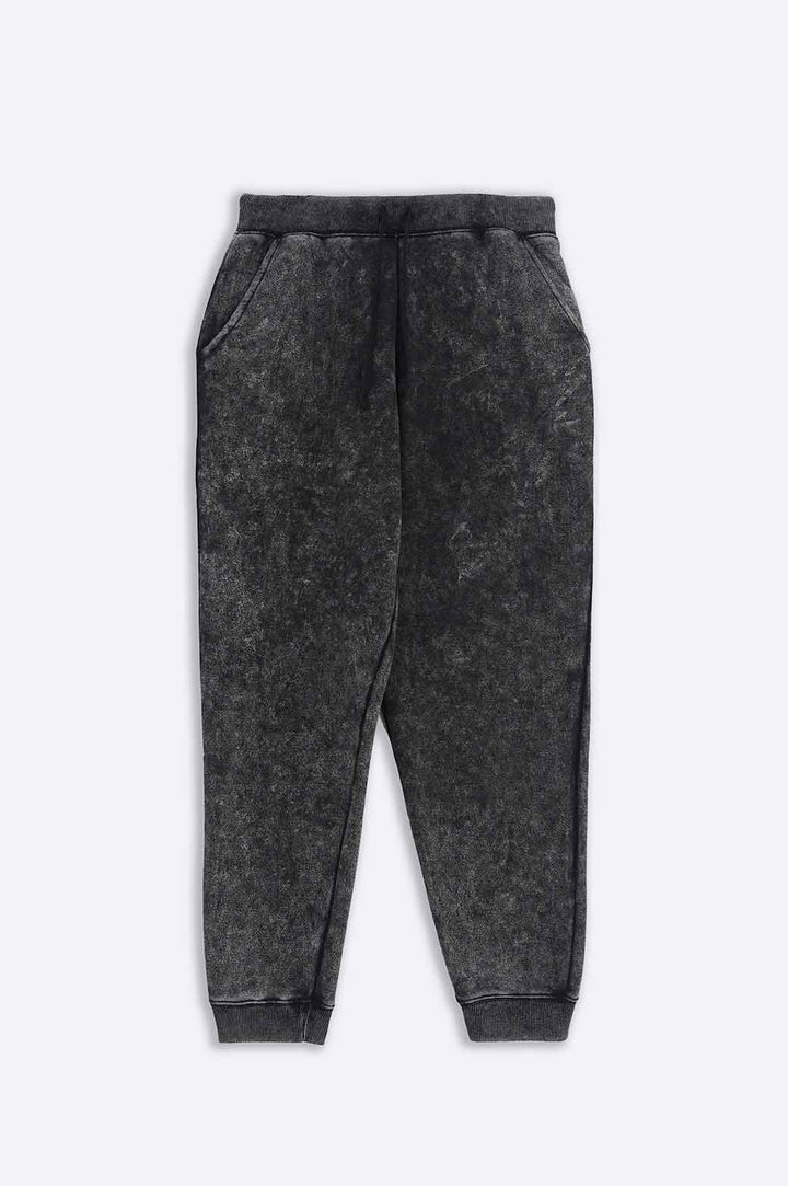 CHARCOAL MARBLE WASH JOGGER PANT