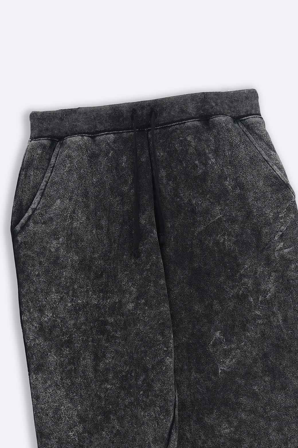 CHARCOAL MARBLE WASH JOGGER PANT