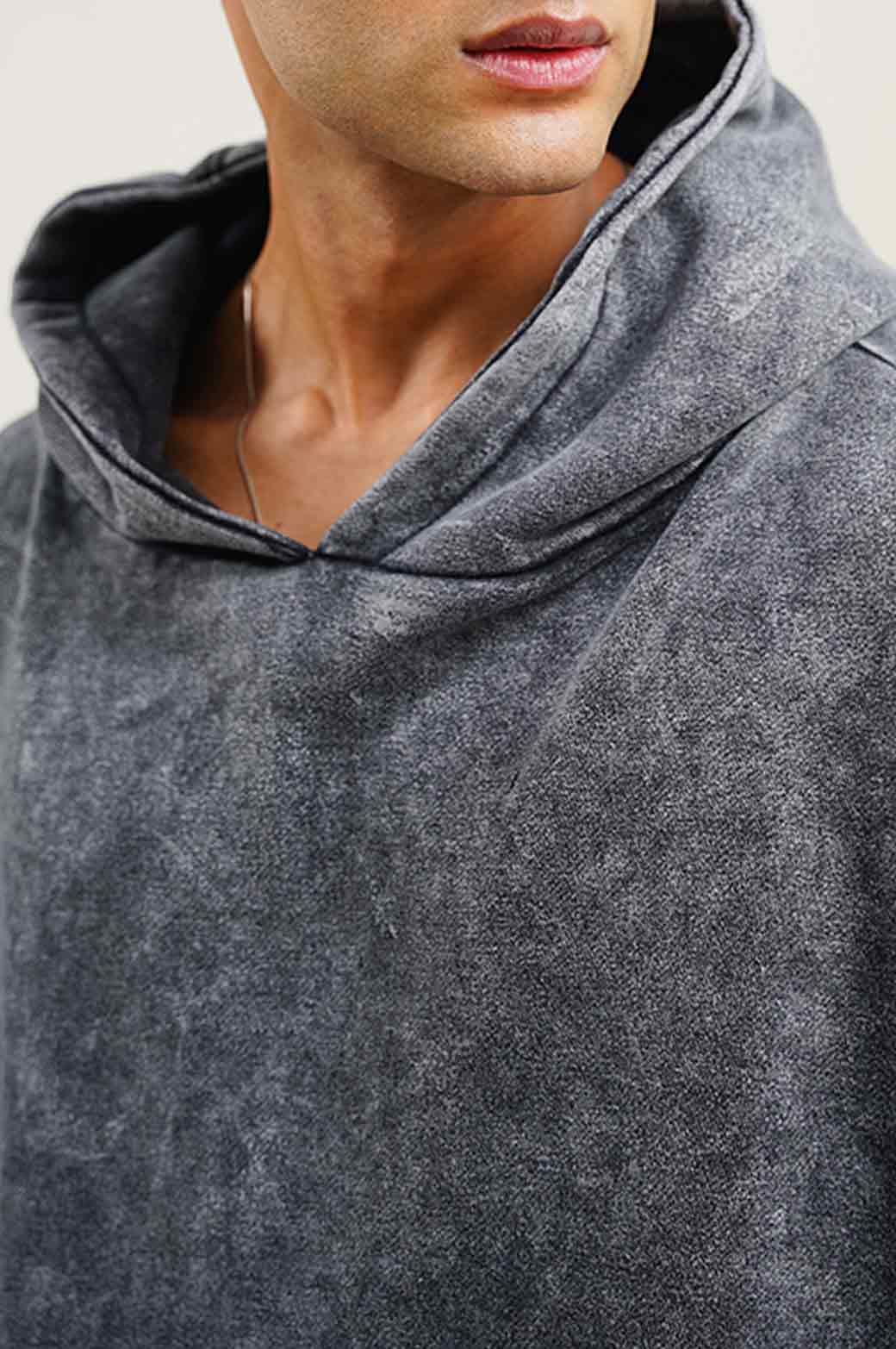 CHARCOAL MARBLE WASH HOODIE