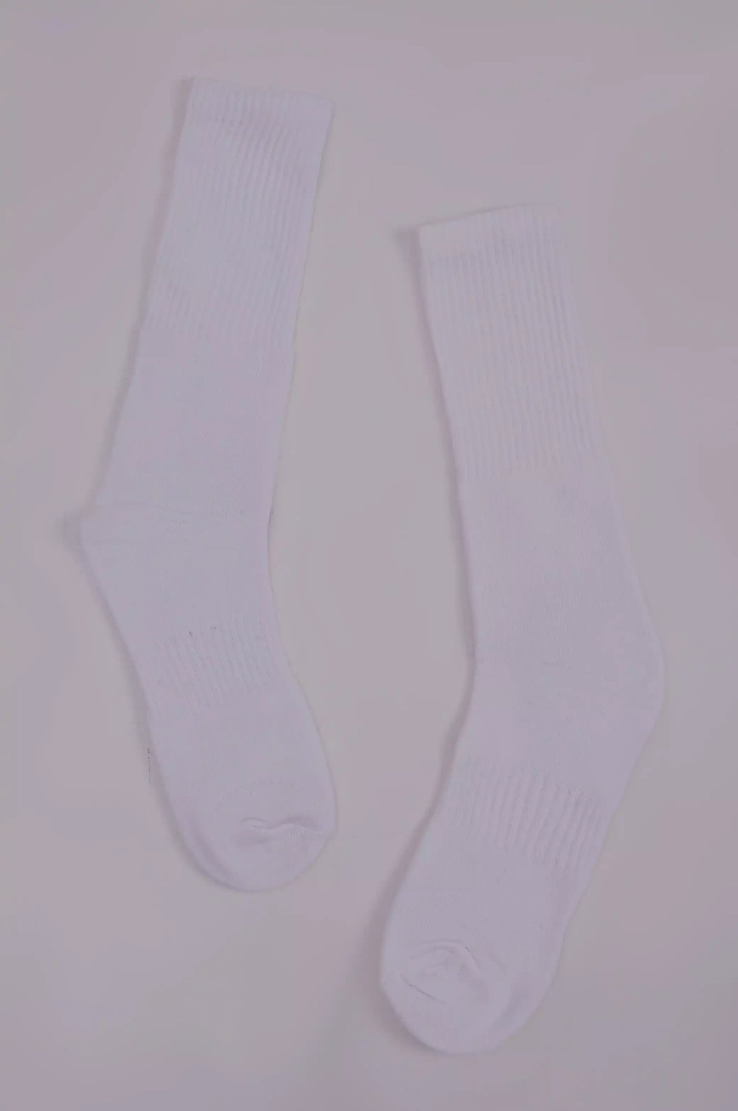 WHITE MERCERIZED HIGH SOCKS