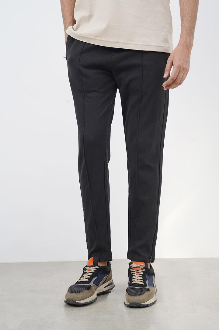 All BLACK TROUSER WITH SIDE PANEL