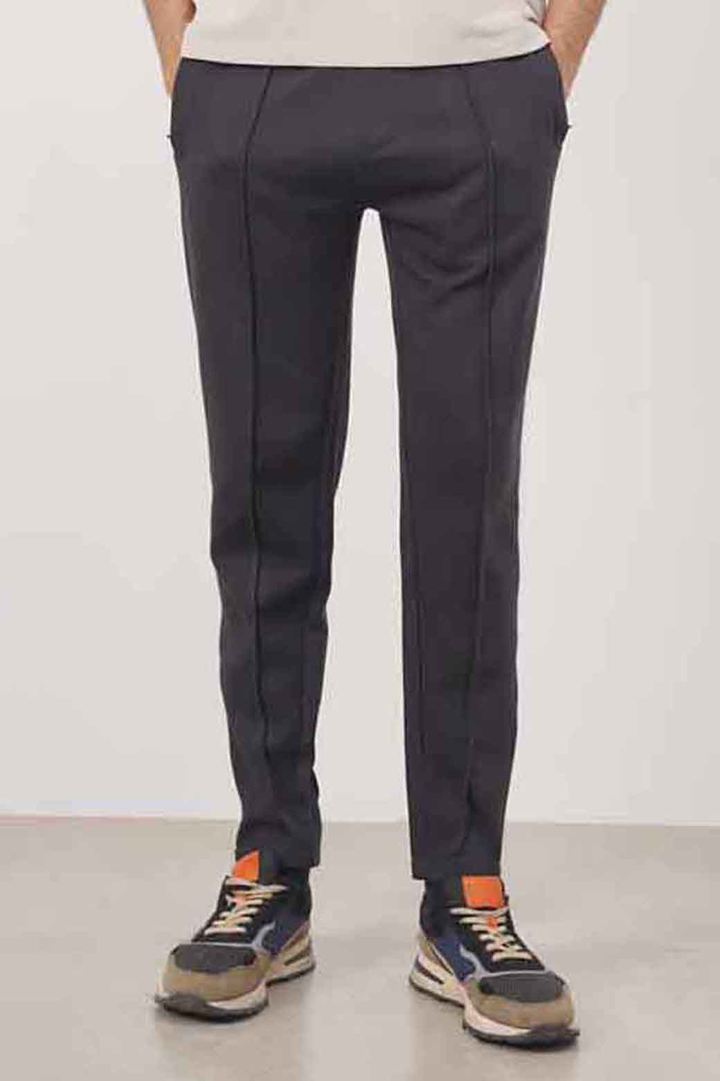 BLACK TROUSER WITH SIDE PANEL