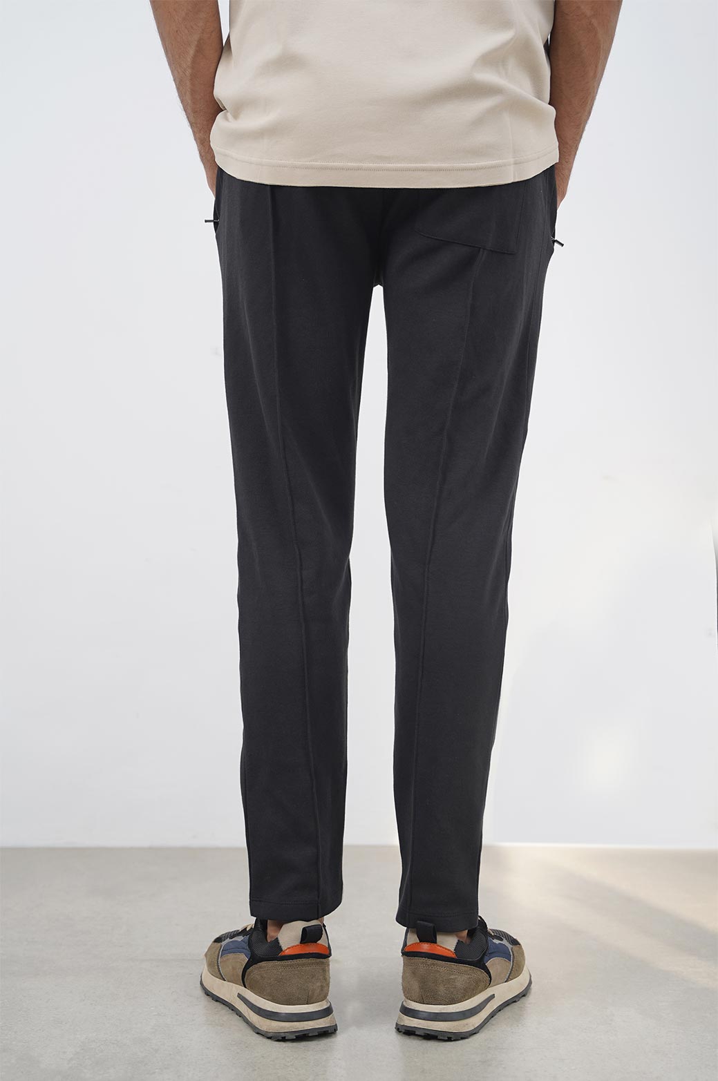 All BLACK TROUSER WITH SIDE PANEL