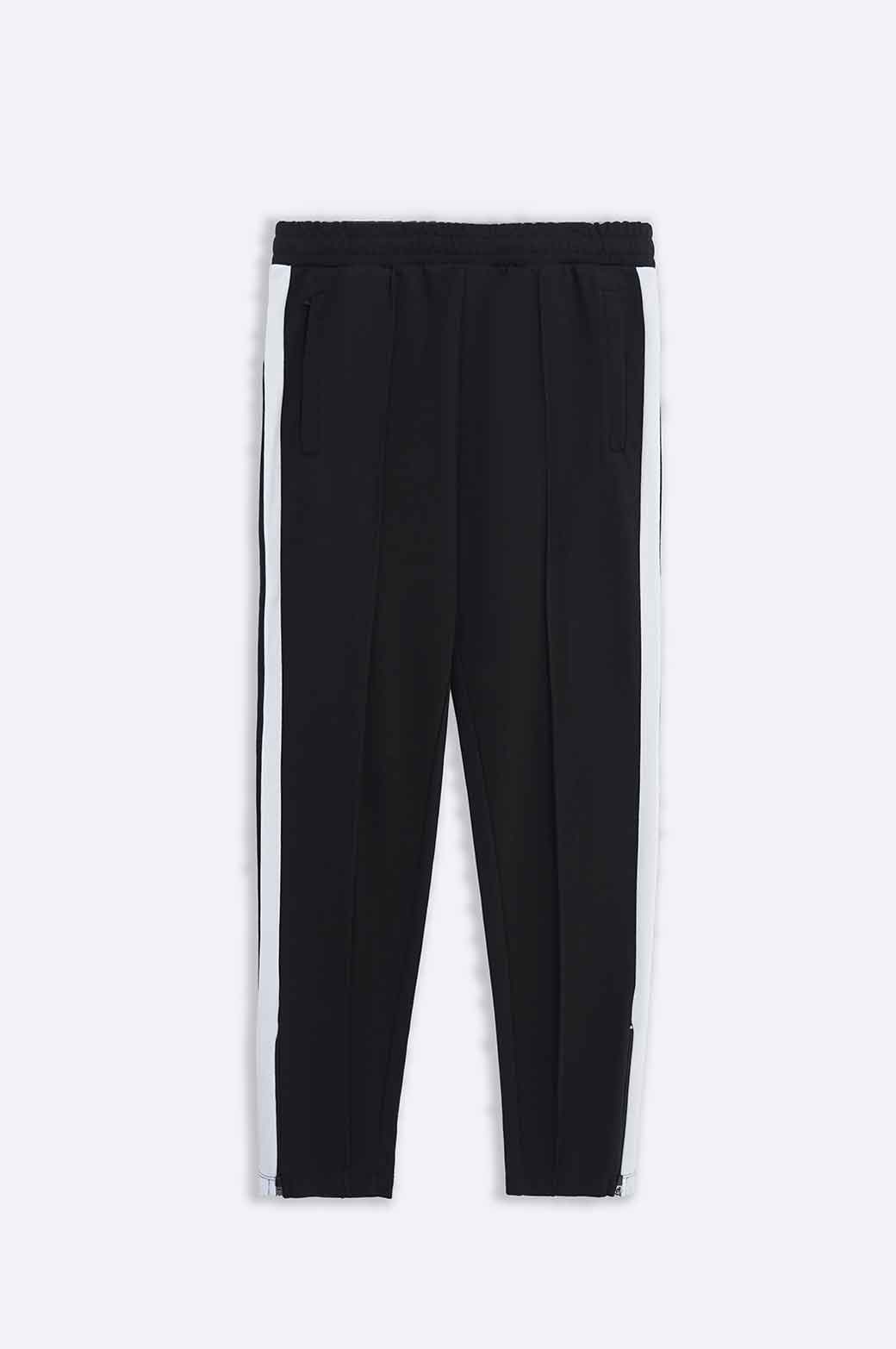 BLACK TROUSER WITH SIDE PANEL