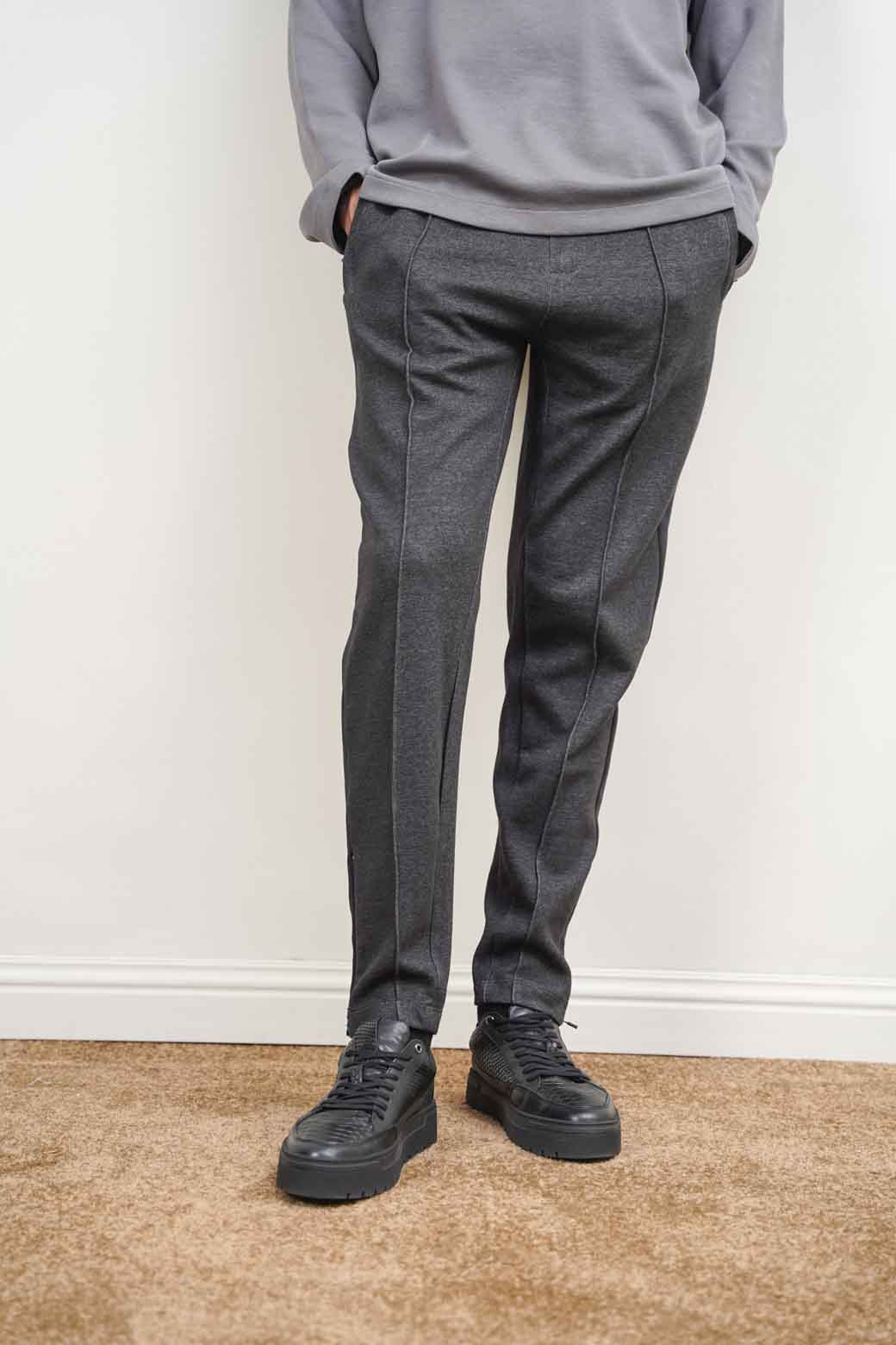 CHARCOAL TROUSER WITH SIDE PANEL
