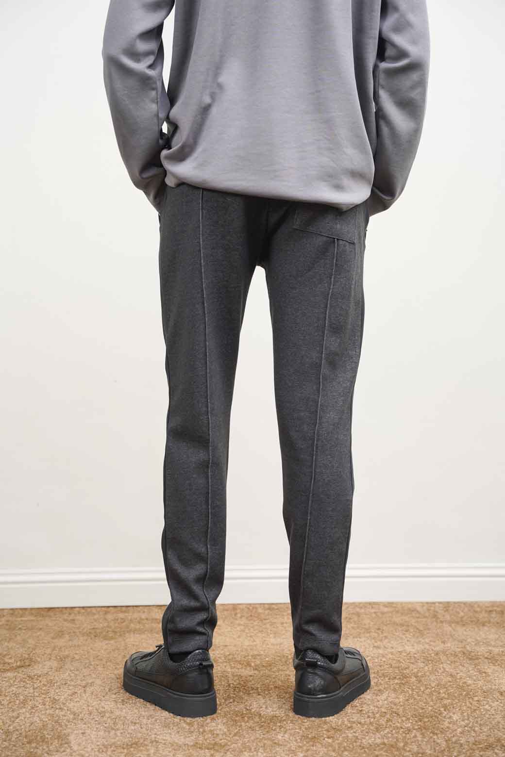 CHARCOAL TROUSER WITH SIDE PANEL