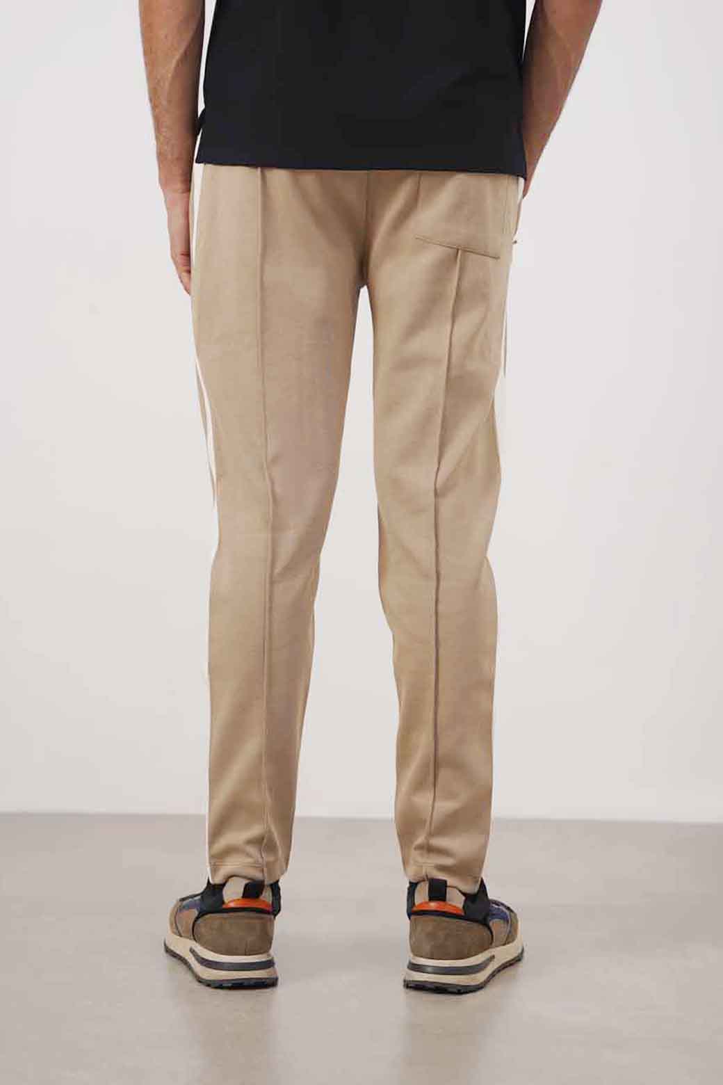 khaki TROUSER WITH SIDE PANEL