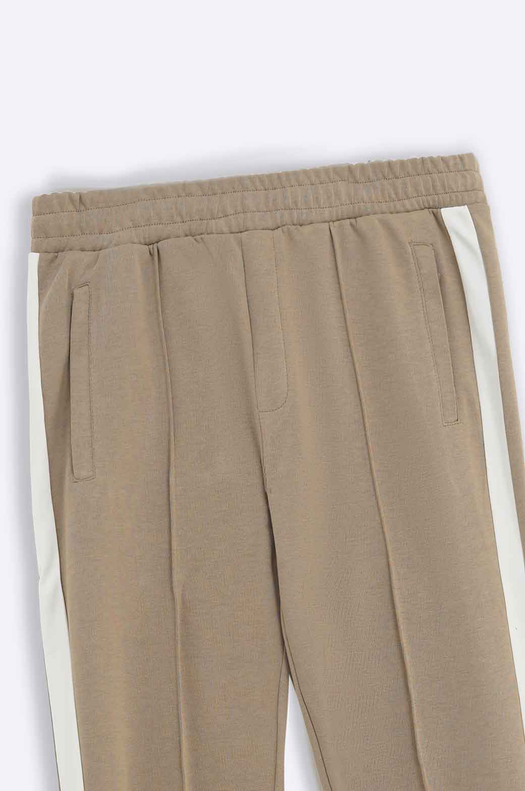 khaki TROUSER WITH SIDE PANEL