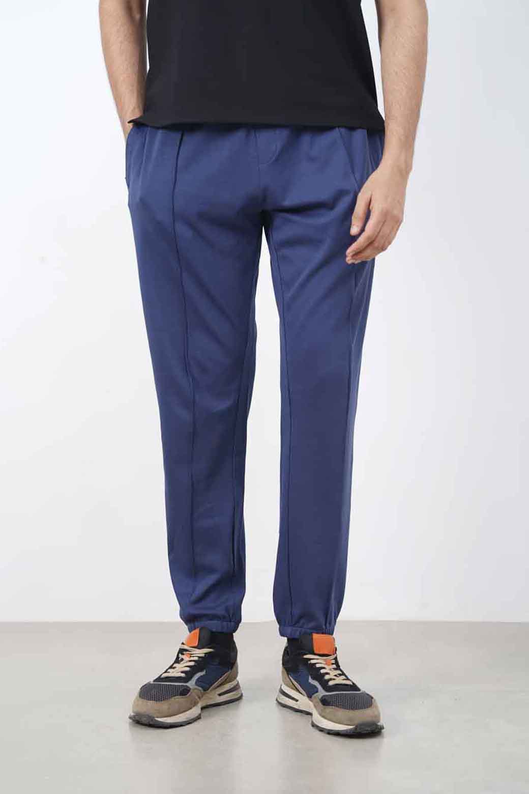 MIDNIGHT BLUE PLEATED JOGGER PANT