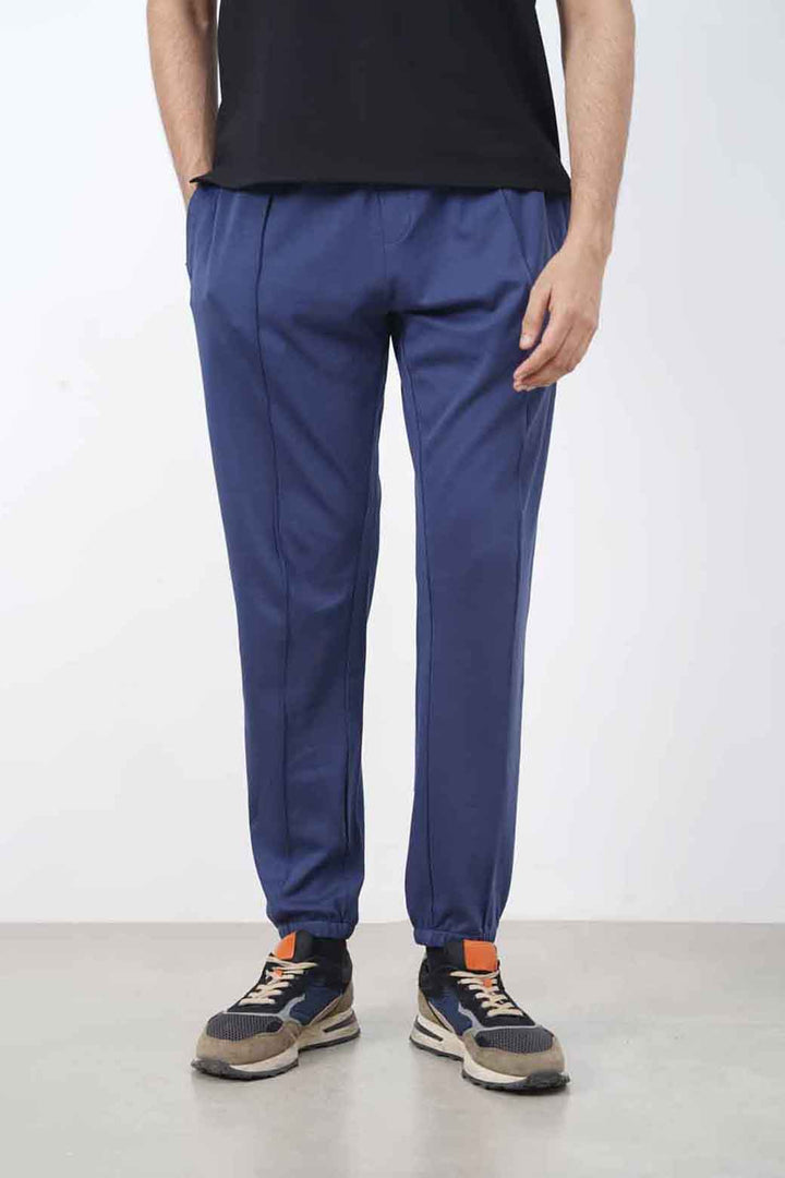 MIDNIGHT BLUE PLEATED JOGGER PANT
