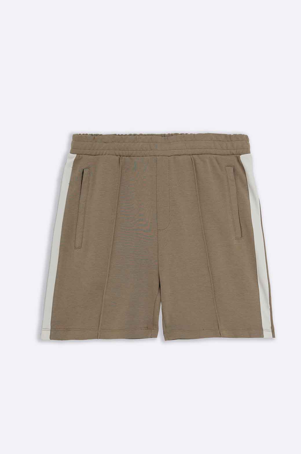 KHAKI SHORTS WITH SIDE PANEL