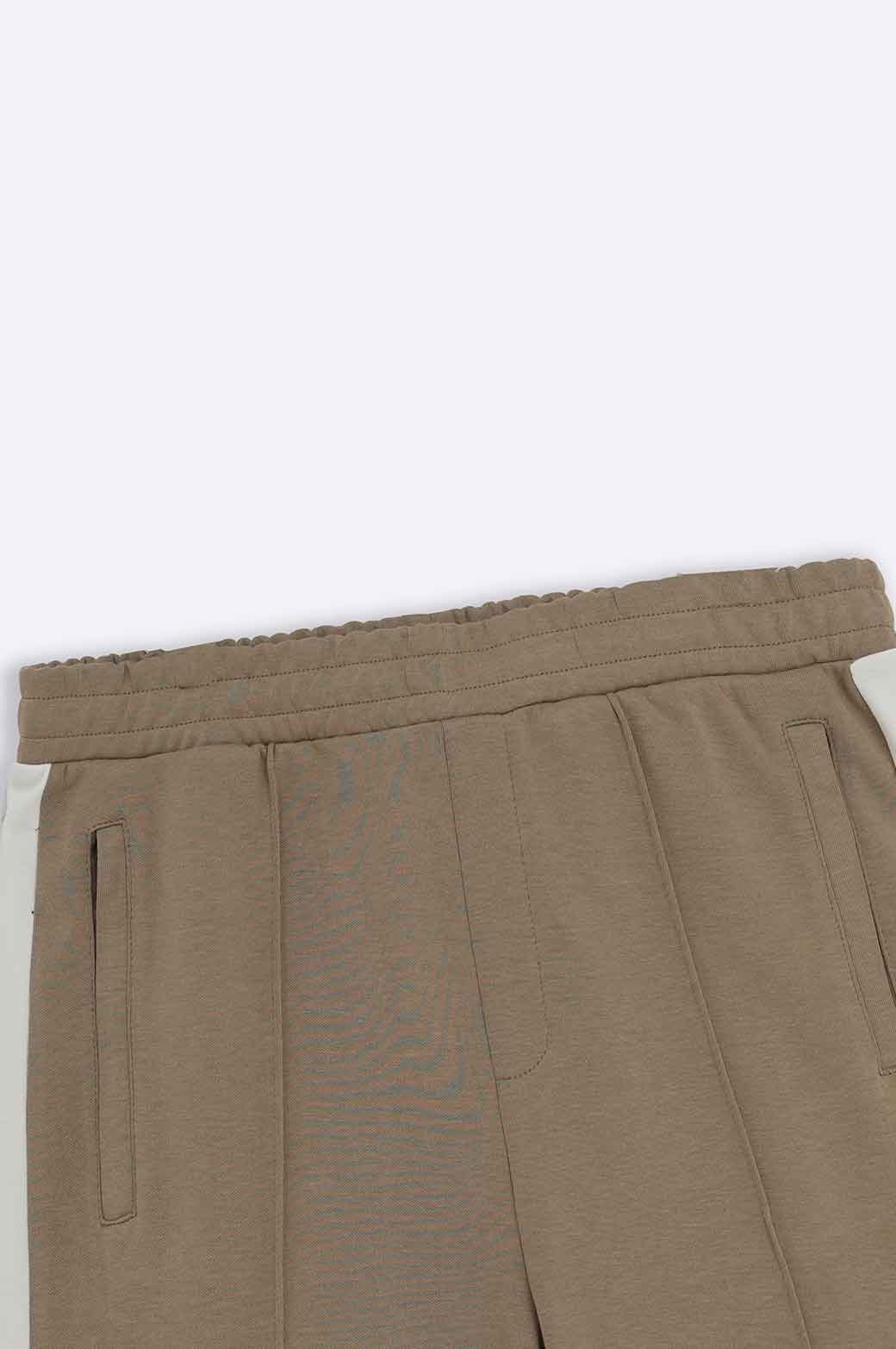 KHAKI SHORTS WITH SIDE PANEL