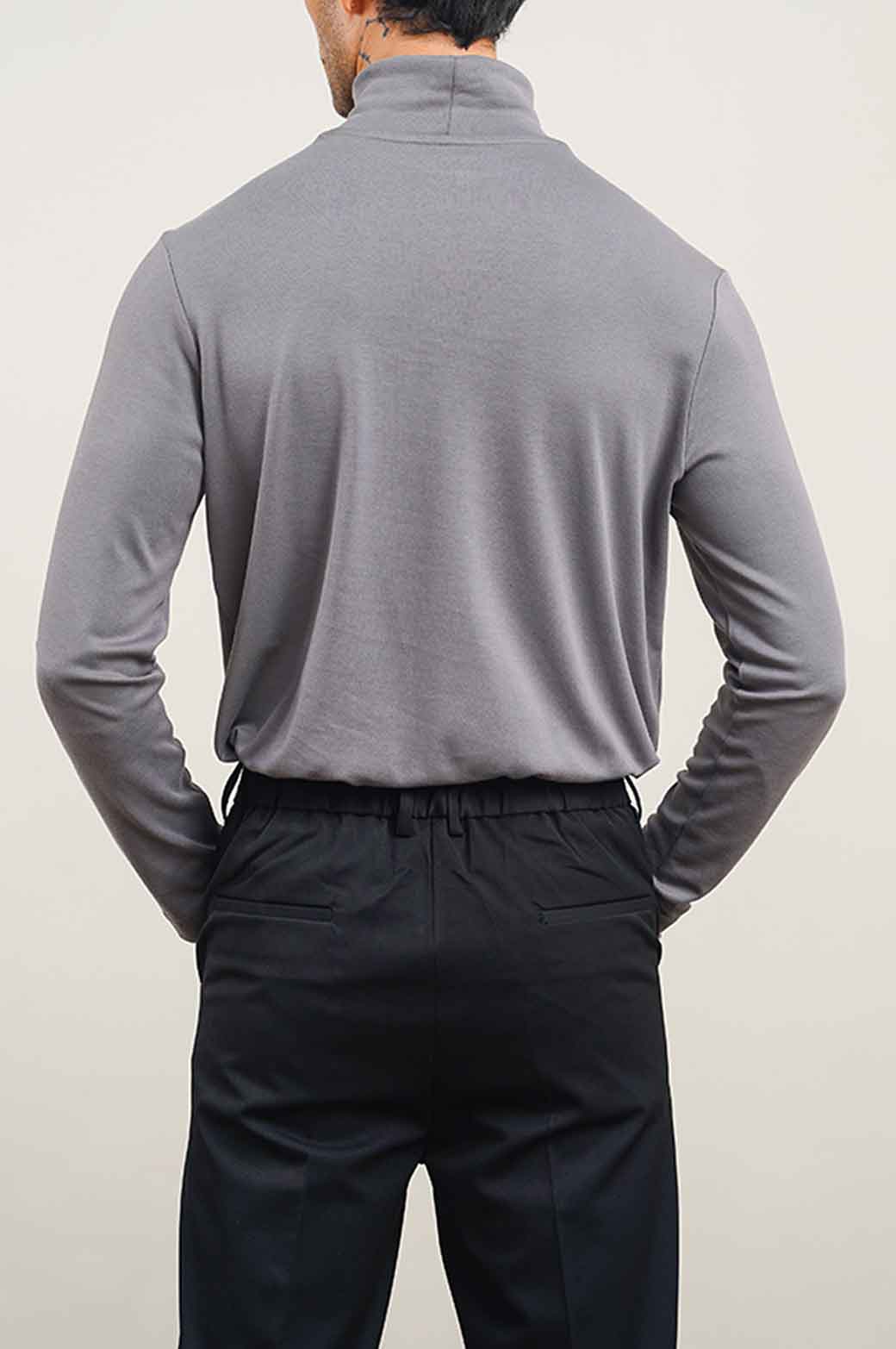 GREY HIGH NECK SWEATSHIRT#color_gray