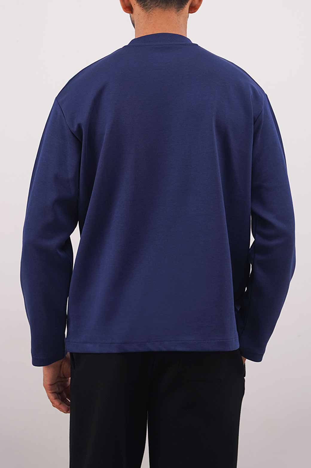 MID NIGHT BLUE HIGH CREW SWEATSHIRT