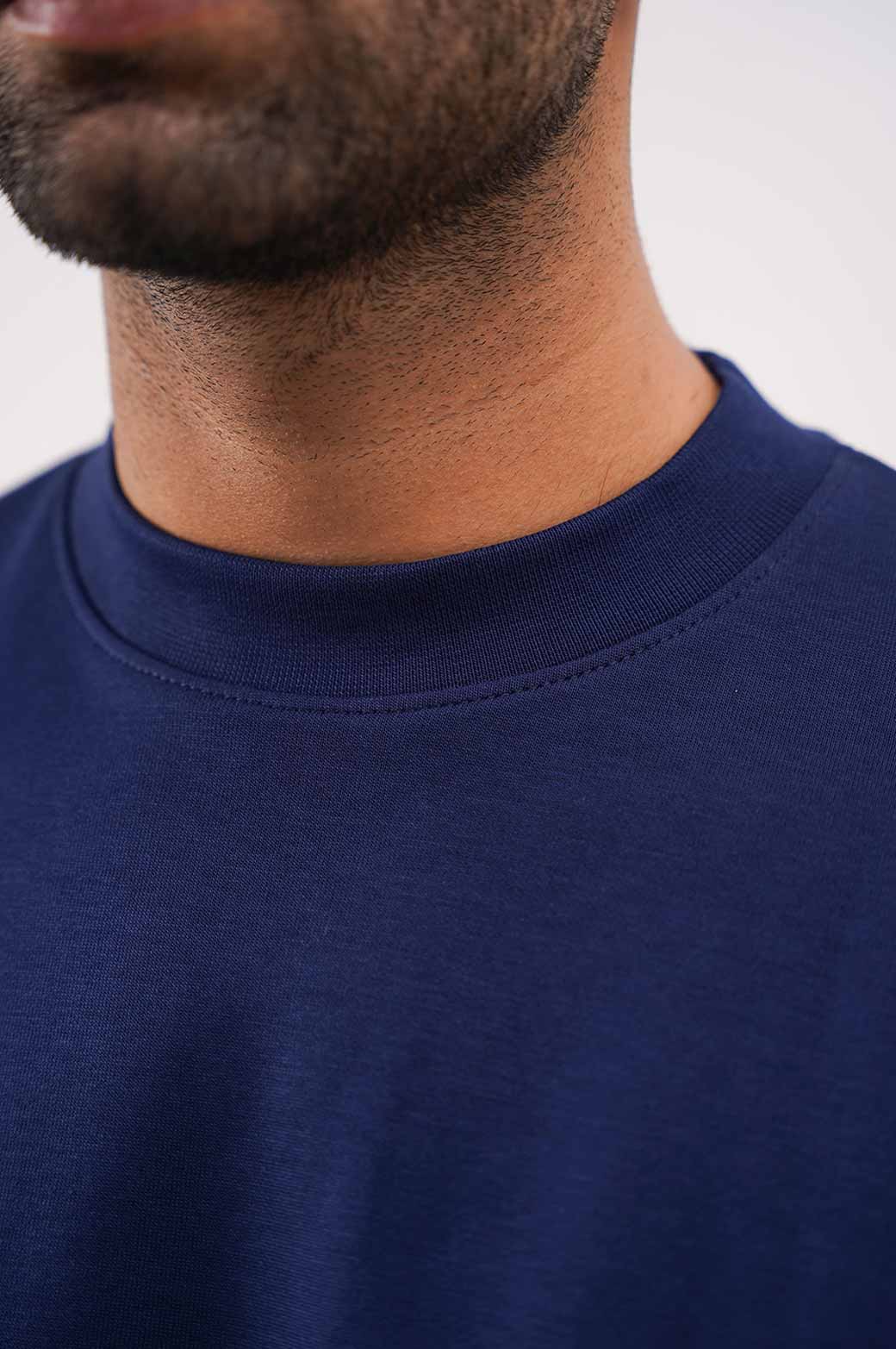 MID NIGHT BLUE HIGH CREW SWEATSHIRT