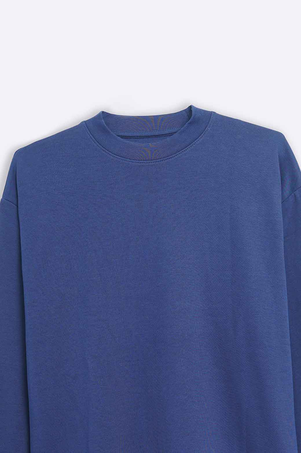MID NIGHT BLUE HIGH CREW SWEATSHIRT