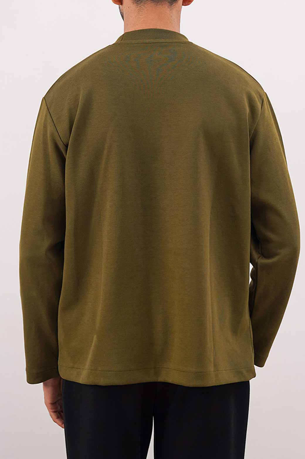 OLIVE HIGH CREW SWEATSHIRT