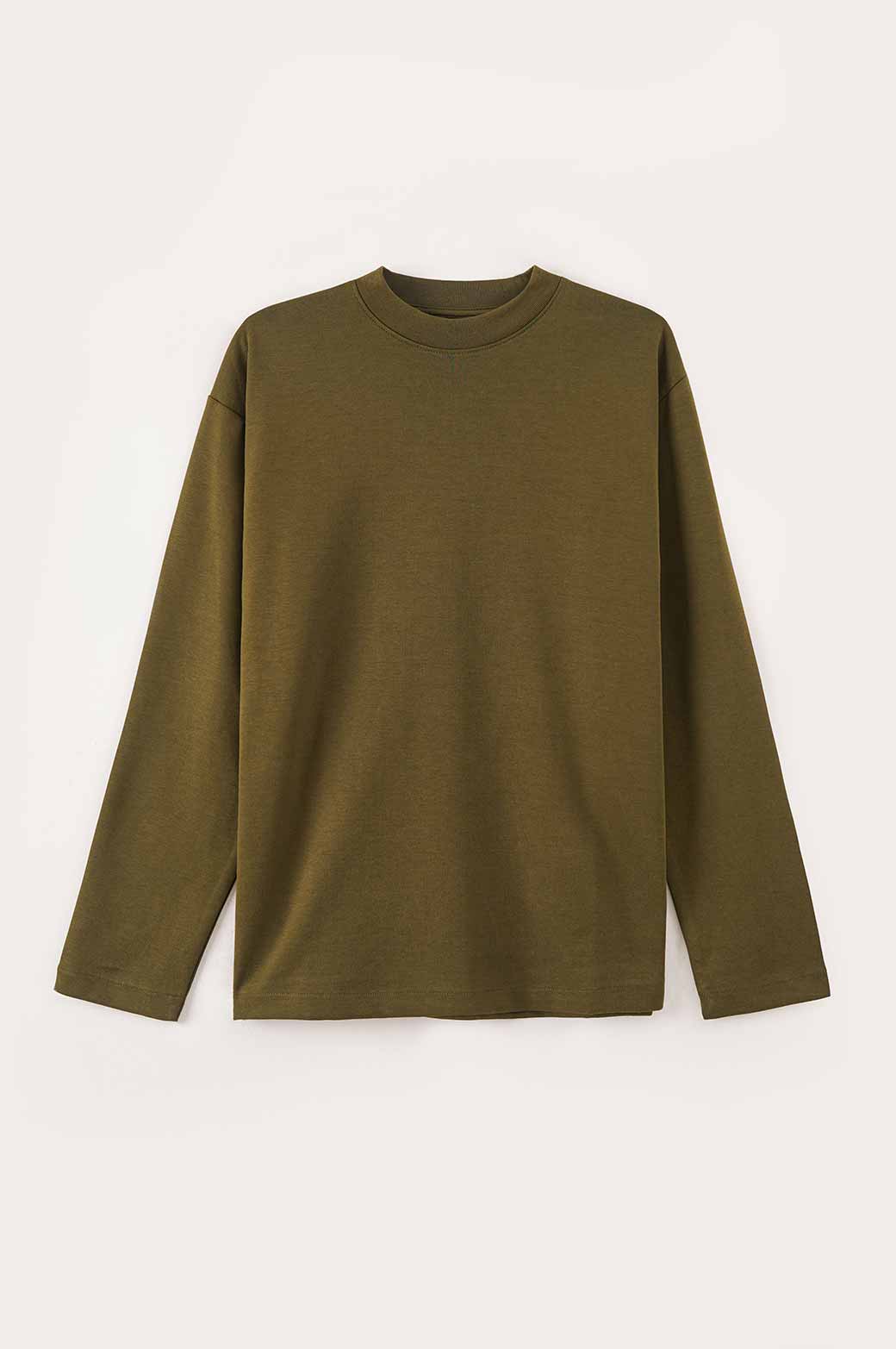 OLIVE HIGH CREW SWEATSHIRT