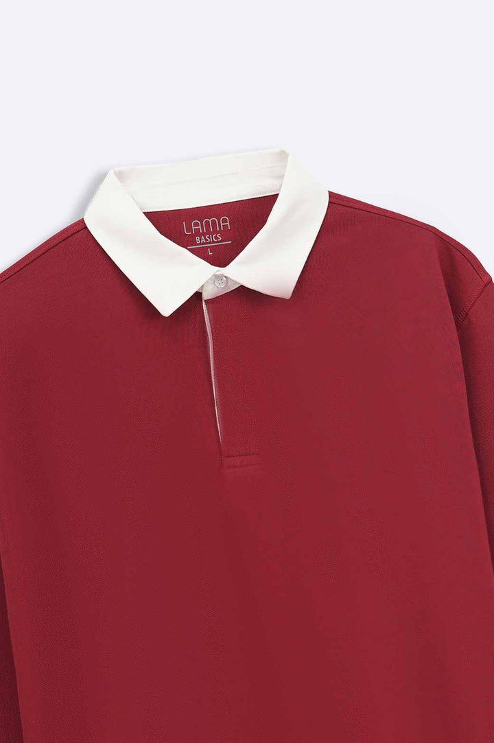 MAROON RUGBY POLO SHIRT