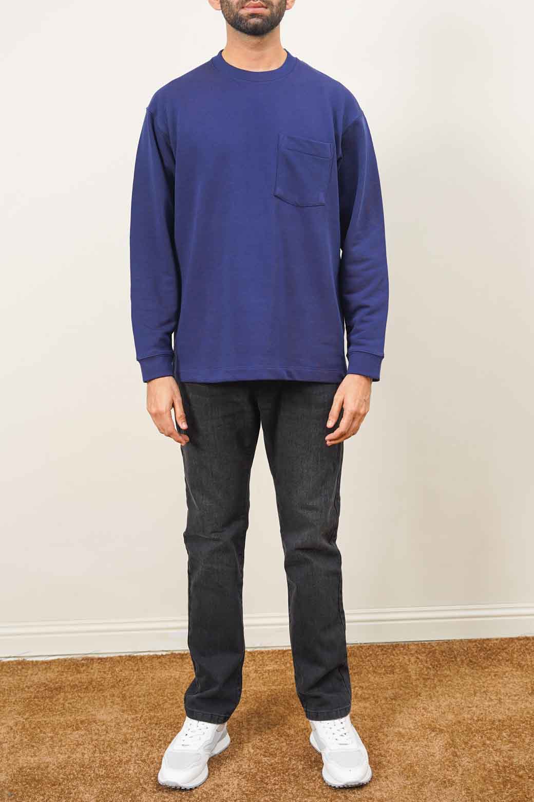 MIDNIGHT BLUE CREW WITH POCKET