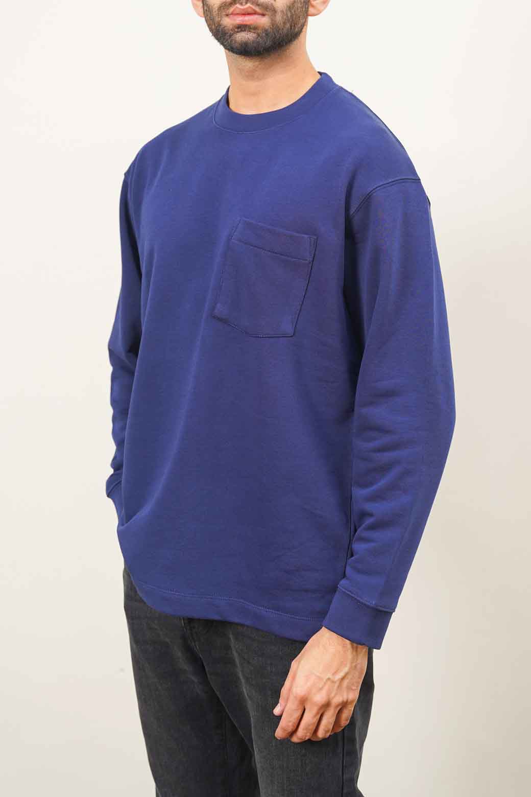 MIDNIGHT BLUE CREW WITH POCKET
