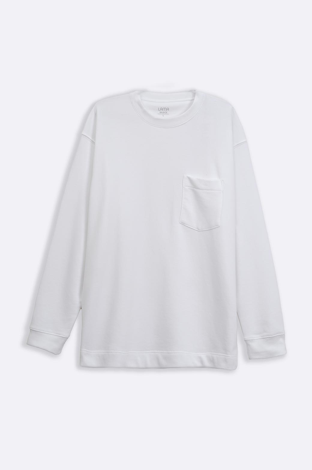 WHITE CREW WITH POCKETWHITE CREW WITH POCKET