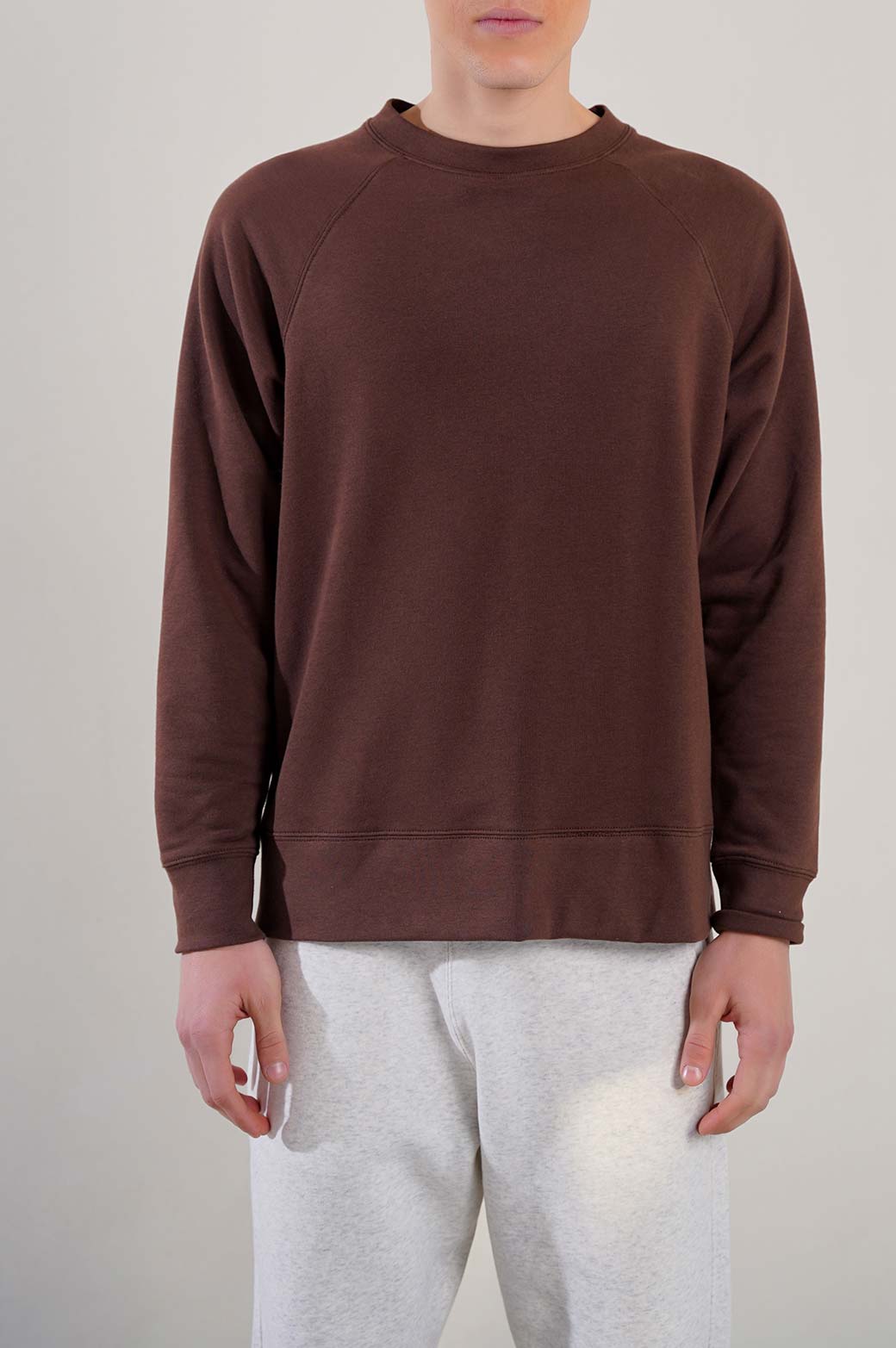 BROWN EVERYDAY RAGLAN SWEATSHIRT