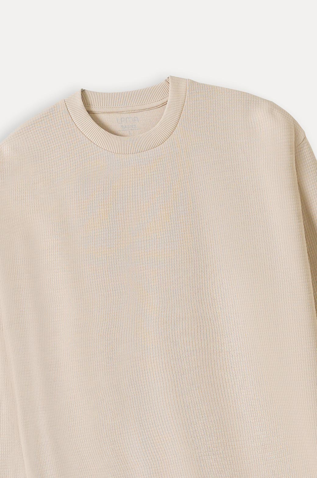 BEIGE EVERYDAY WAFFLE SWEATSHIRT